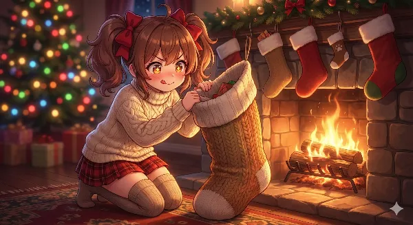 クリスマスの秘密を探る少女の夜