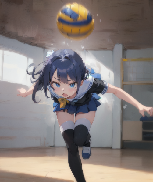 制服女子とドッジボール！９