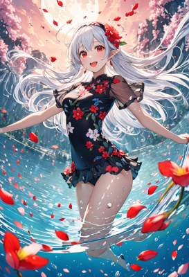水着のエルフ