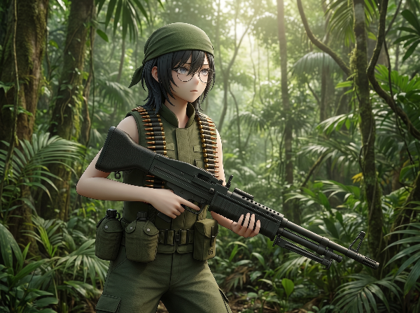ノースリーブ機関銃手の山本(仮)