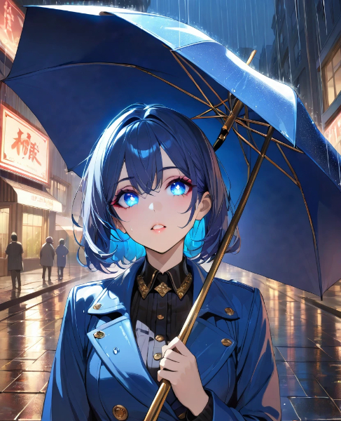 とある雨の日、街中にて