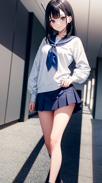 最近の女子高生はスカートも短いけど靴下も短い。