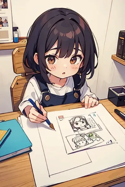 小さなアーティストの夢描き