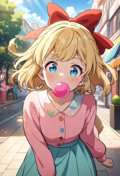 膨らませながらとことこ