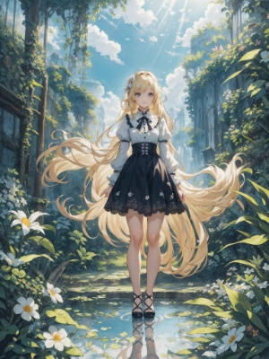 blonde long hair girl