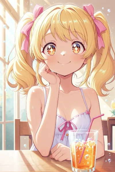 夏の午後に輝くキラキラの瞳