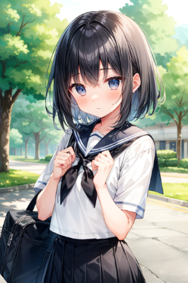 制服姿の男の子