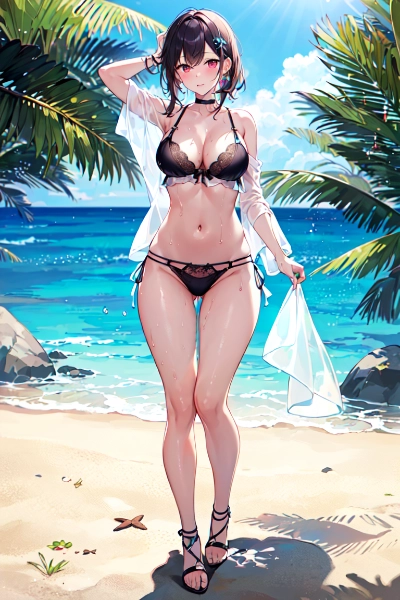 浜辺の美女