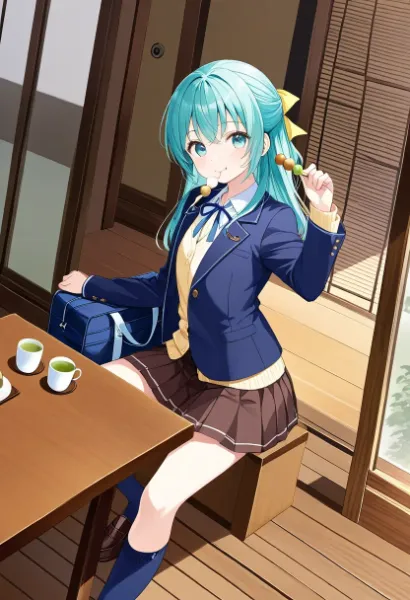 常磐アクア（お題：みたらし団子）