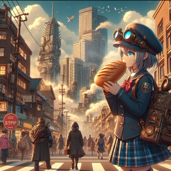 スチーム出ているパン食う