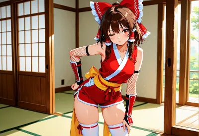 霊夢のくノ一衣装作った