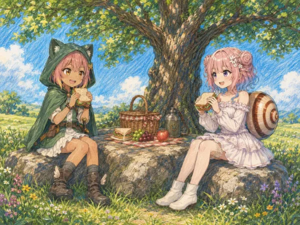 のどかなピクニック