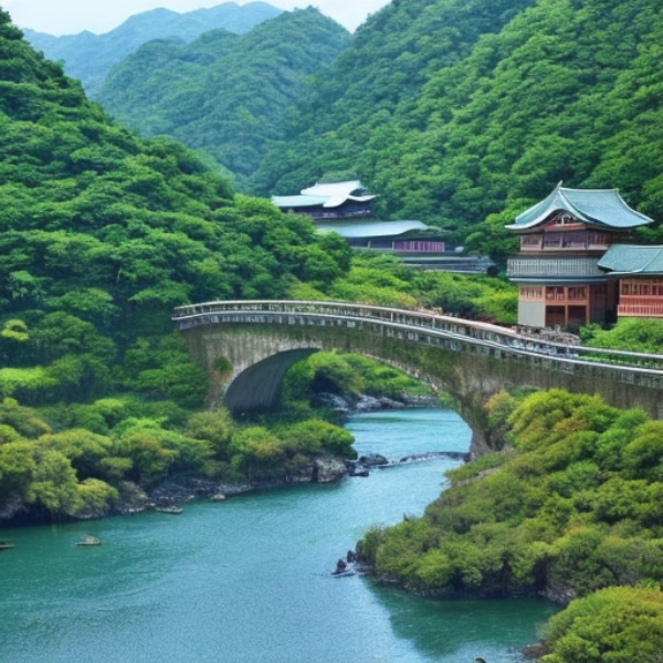 自然がいっぱい山奥の神社