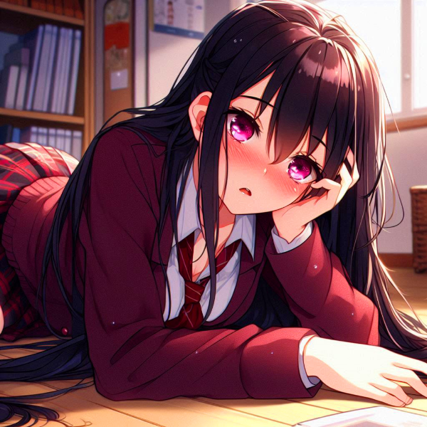 ゴールデンウィークは締切地獄だった、黒髪ロング少女★その5(4枚)