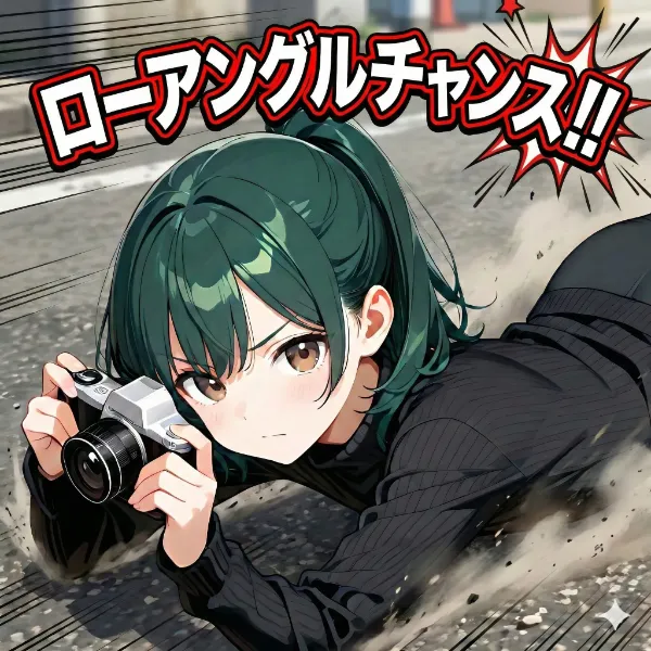 【カメラ】ローアングルチャンス