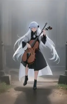 バイオリンを弾く少女