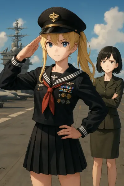 ブロント少尉、制帽とセーラーと外交任務