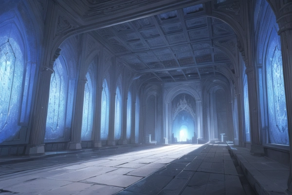 TRPG用背景素材　氷水の宮殿