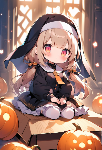 段ボールとシスターちゃん