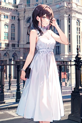 ワンピースを着た美女