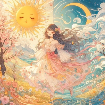 太陽と月に笑顔を