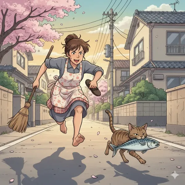 お魚くわえたどら猫 追っかけて