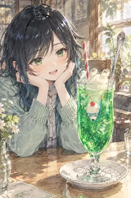 白くまさんクリームソーダ