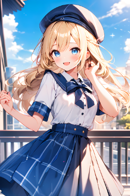 ベレー帽が似合う女の子