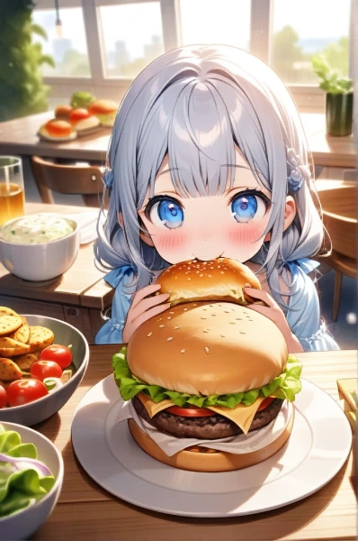 ハンバーガー美味しいね