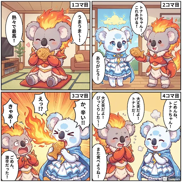 トナトちゃんとフラムちゃんがたい焼きを食べる！