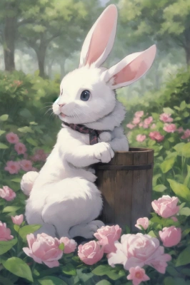 静かなうさちゃん