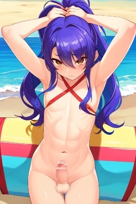 男の娘露出(ビーチ)