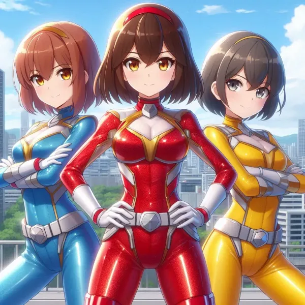 栄優女子高校ヒーロー部の各学年代表