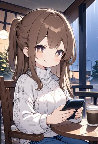 雨音を感じながら