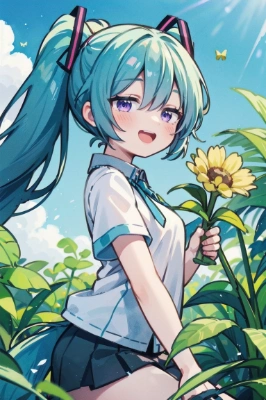 青髪