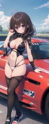 レースクイーンのお仕事をする妹