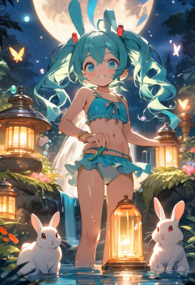 ミクと白うさぎの森