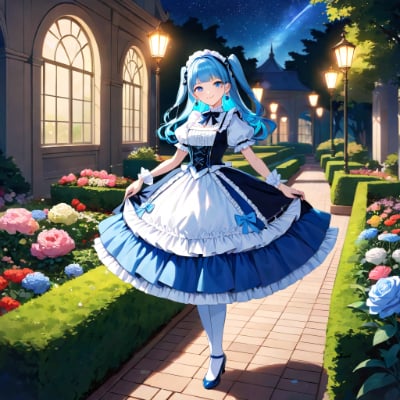 夜のお庭