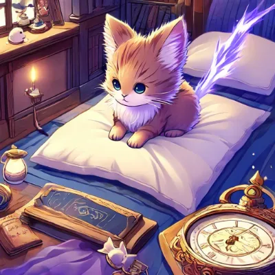 輝く尻尾の小さな魔法使い