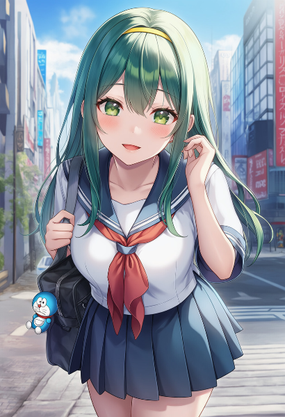 街角の照れ屋少女