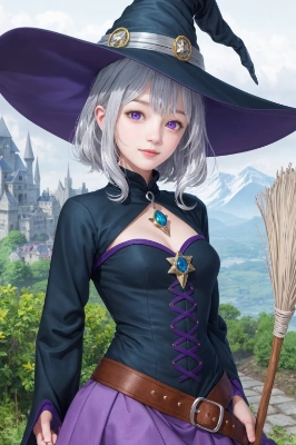 銀髪紫眼の魔女