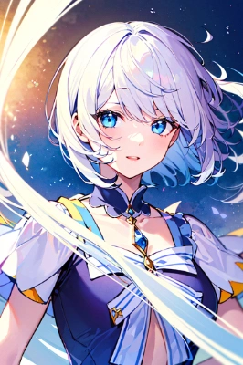 白髪女の子