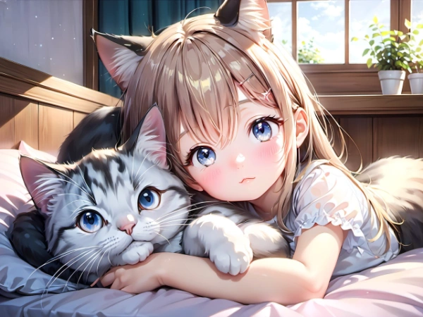 猫と猫耳娘