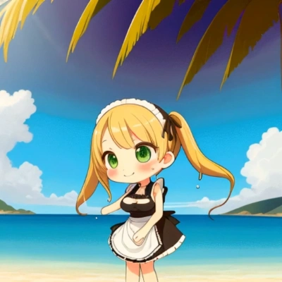 海辺のメイドさん(音楽付き)