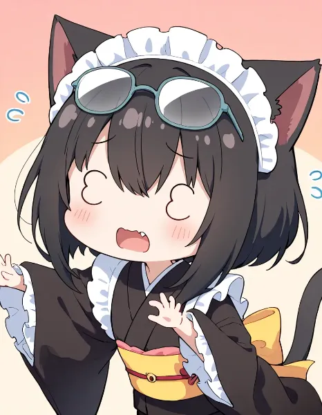 眼鏡どっかいっちゃったニャ～💦