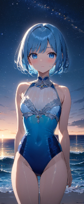 星空と海