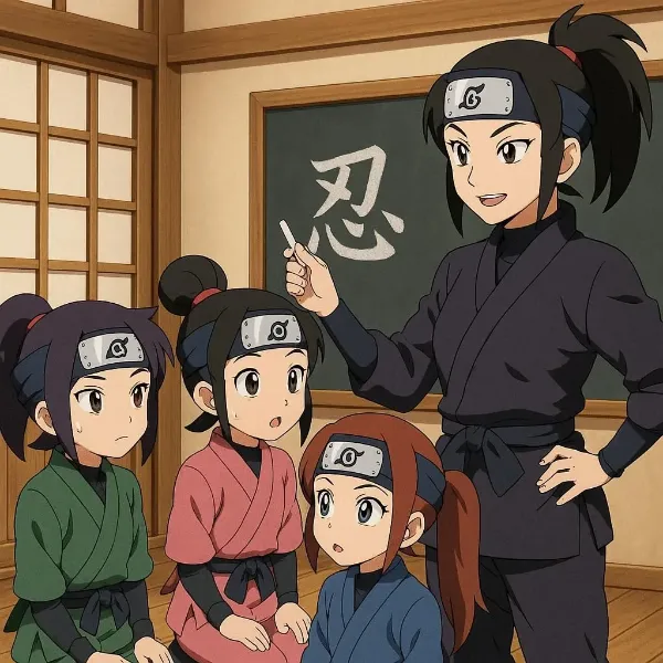 くノ一学園の忍術授業