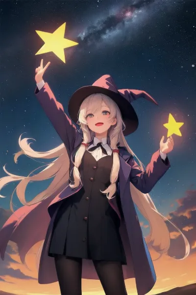 砂浜の魔女と星