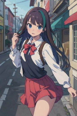 シャツの色が微妙な少女