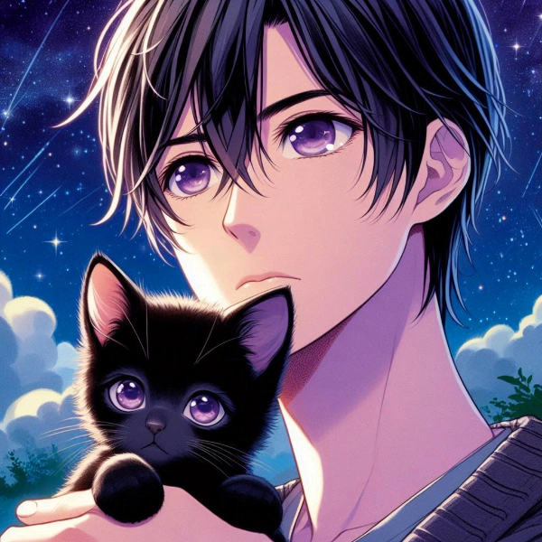 子猫と、黒髪短髪男性★その1(25枚)